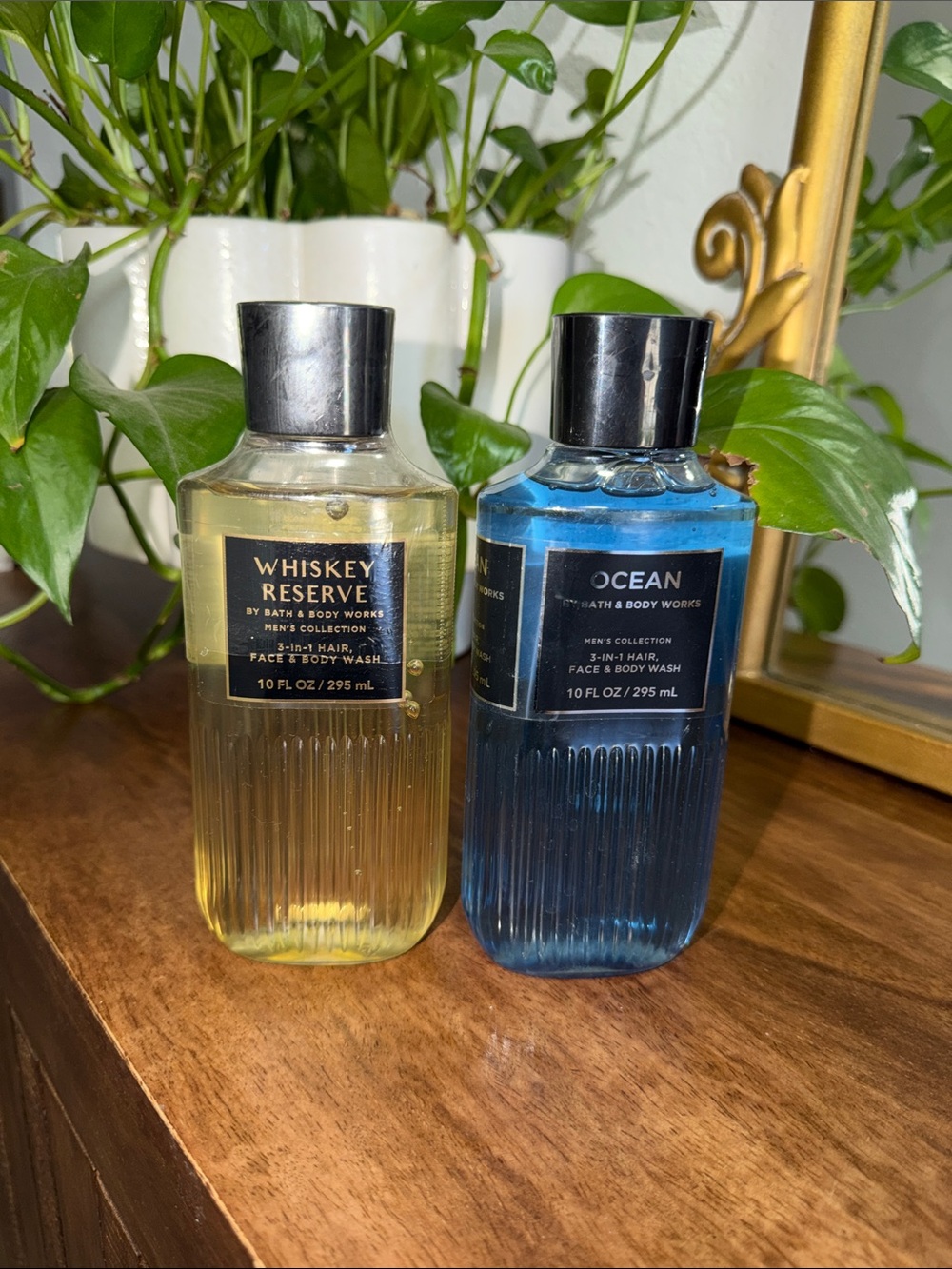 Bath & Body Works Ocean & Whiskey Reserve Body Wash Duo - Blue & Gold
